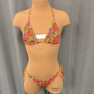 Bright Vibrant Floral Bikini Set